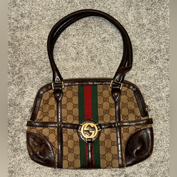 Gucci Monogram Signature Reins Tote Vintage - Picture 1 of 5